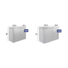Biohort HighBoard® prémium kerti tárolószekrény 