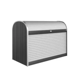   Biohort StoreMax® prémium kerti tároló – redőnyös fém kerti szekrény