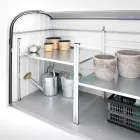 Biohort StoreMax® prémium kerti tároló – redőnyös fém kerti szekrény