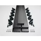 Alumínium tető pergola szett szürke - 5 lamella