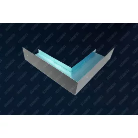 Szürke alumínium csatornaelem - sarok