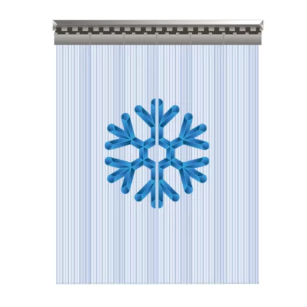 Fagyálló bordázott PVC hőfüggöny 1520 × 2550 mm