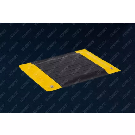 ESD álláskönnyítő szőnyeg 610 × 610 × 17 mm – fekete/sárga