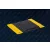ESD álláskönnyítő szőnyeg 610 × 610 × 17 mm – fekete/sárga