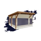 KÉSZRE GYÁRTOTT TERASZ PONYVA - ablakkal