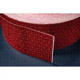 Fényvisszaverő szalag piros méterben