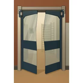 PVC lengőajtó 2500 × 2500 mm