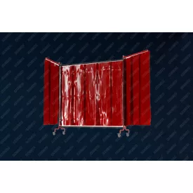   Guruló hegesztő paraván, szélesített, elhúzható PVC ponyvával