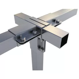   Rögzítő konzol dupla "T" egyenes kimenettel 5×5 cm