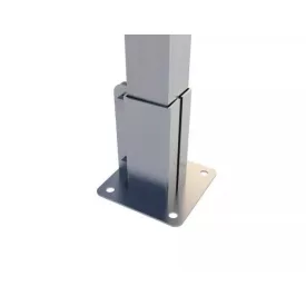 Rögzítő konzol talpelem, egyik oldalt csavaros  5×5 cm