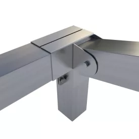   Rögzítő konzol sarokidom "L" bal oldalt állítható 10×10 cm