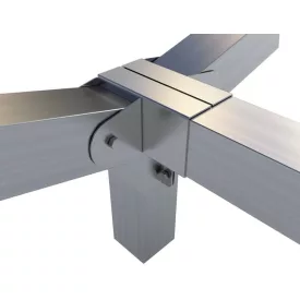   Rögzítő konzol sarokidom "L" + dupla állítható oldal 10×10 cm