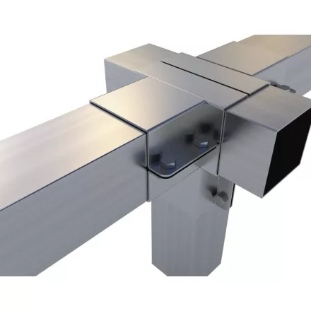 Rögzítő konzol dupla "T" egyenes kimenettel 10×10 cm