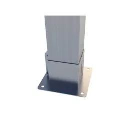 Rögzítő konzol talpelem, egyik oldalt csavaros 10×10 cm