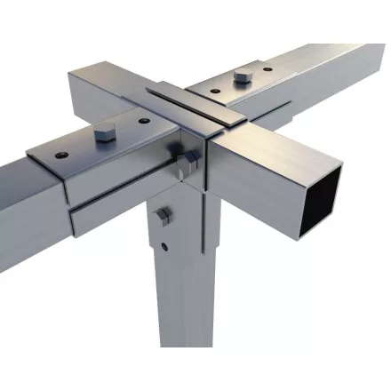 Rögzítő konzol dupla "T" egyenes kimenettel 2,5×2,5 cm