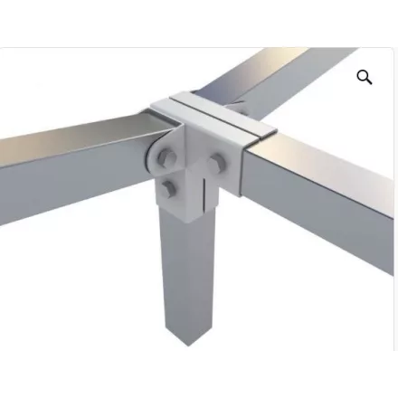 Rögzítő konzol sarokidom "L" + dupla állítható 5×5 cm