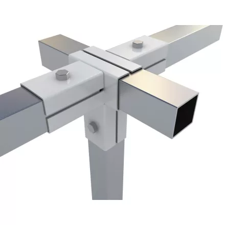 Rögzítő konzol dupla "T" egyenes kimenettel 5×5 cm