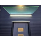 Üveg előtető alumínium profillal 1500×800 mm, led világítással