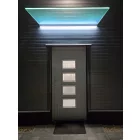 Üveg előtető alumínium profillal 2000×800 mm, led világítással